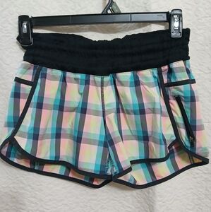 Lululemon Colorful Plaid Women's Athletic Shorts